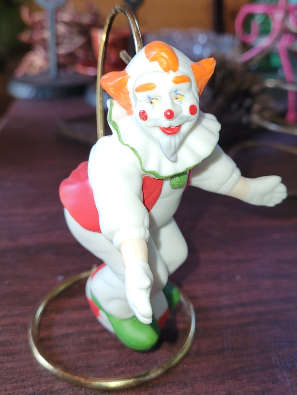Hallmark Ornaments "Peppermint Clown" Hand Painted Porclain